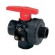 Válvula de bola 3 vías con flujo interrumpido H - M 1 1/2"