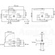 Válvula de bola 2 vías flujo interrumpido con adaptador H 1 1/2"