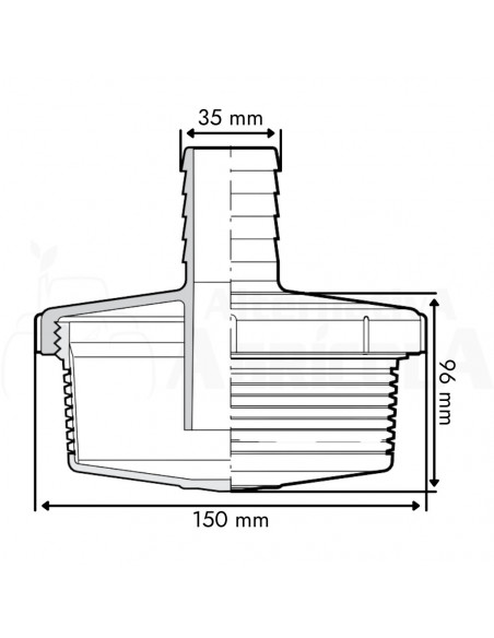 Filtro aspiración 35 x 150 mm
