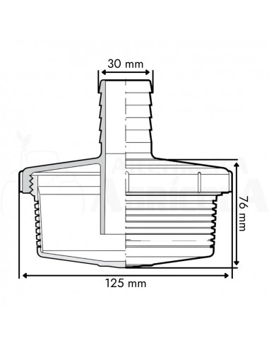 Filtro aspiración 30 x 125 mm