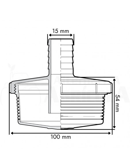 Filtro aspiración 15 x 100 mm