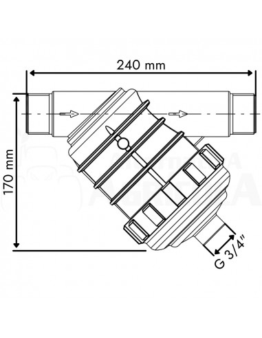 Filtro de malla para riego unidireccional M 1 1/4" Mesh 100