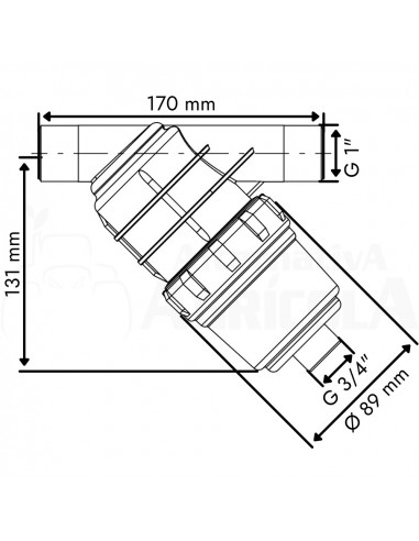 Filtro de malla para riego M 1" Mesh 100
