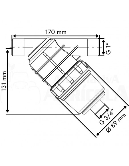 Filtro de malla para riego M 1" Mesh 50