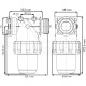 Filtro en línea conector modular H-M T5 160 L/min
