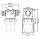 Filtro en línea conector modular M-M T3 100 L/min