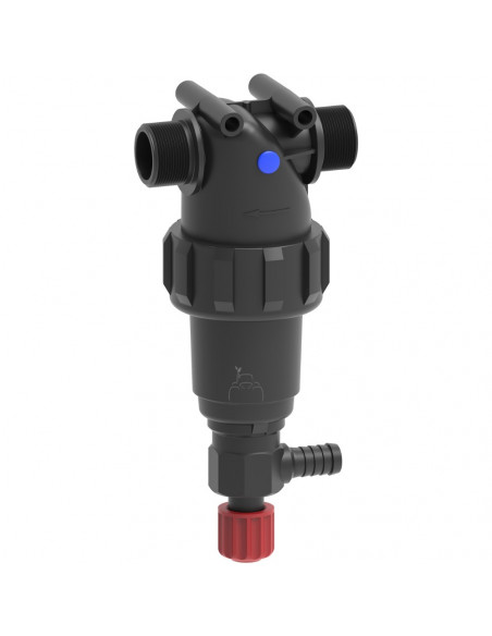 Filtro en línea autolimpiante rosca macho 1" 100 Mesh 160 L/min