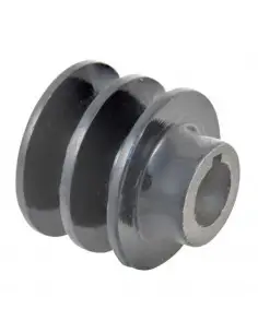 Polea 2 Canales para Motor Ø 60 mm eje 25,4 mm