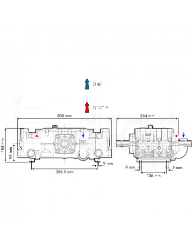 Bomba pistones YA 150 eje Ø 35 mm Comet