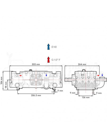 Bomba pistones YA 150 eje M - M 1 3/8" Comet