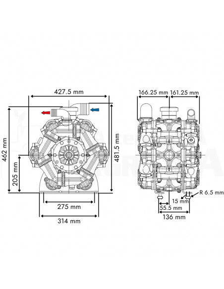 Bomba Membrana BPS 300 DESMOPAN M-M 1 3/8" Comet