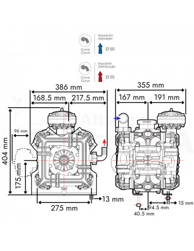 Bomba membrana BPS 200 DESMOPAN M-M 1 3/8" Comet