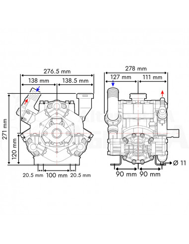 Bomba membrana BP 75 DESMOPAN M 1 3/8" Comet