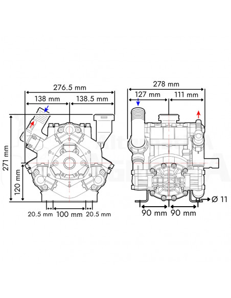 Bomba membrana BP 75 DESMOPAN M 1 3/8" Comet