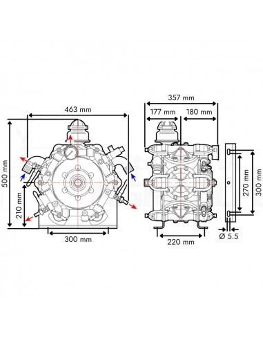 Bomba membrana IDS 2200 NBR M - M 1 3/8" Comet