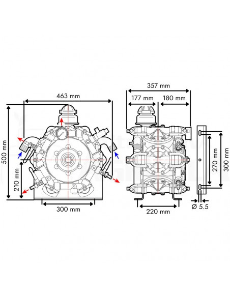 Bomba membrana IDS 2200 NBR M - M 1 3/8" Comet