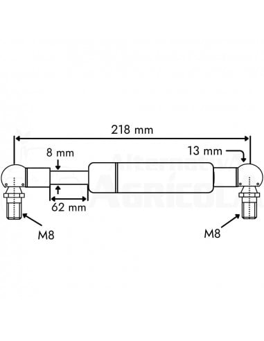 Amortiguador de gas CNH 82027922