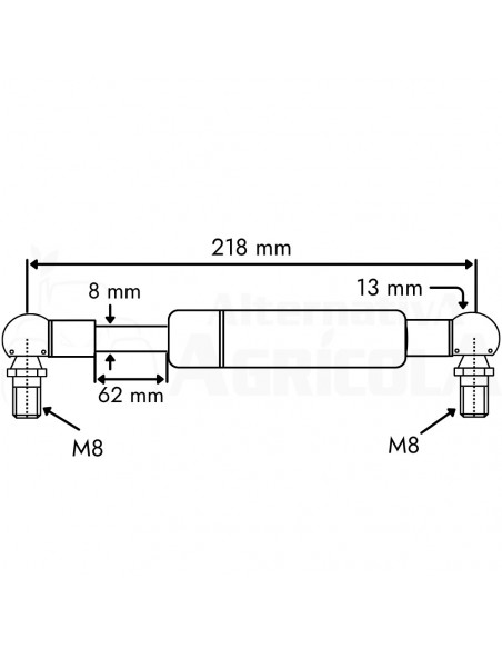 Amortiguador de gas CNH 82027922