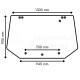 Cristal trasero plano para tractores Ford 81865244