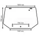 Cristal trasero plano para tractores Ford 81865244