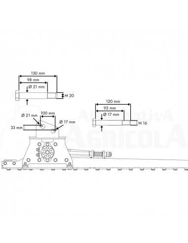 Barra de Cuchillas 1300 mm con Motor Hidráulico para Desbrozadoras Loire Zeppelin