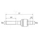 Rótula axial m24 x 1.5 drcha. - m22 x 1.5 drcha.