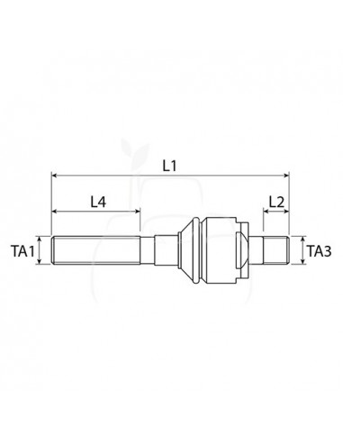 Rótula axial m24 x 1.5 drcha. - m22 x 1.5 drcha.