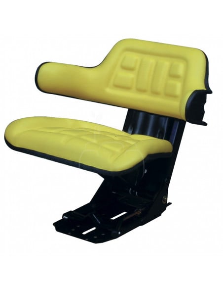 Asiento suspensión mecánica - piel sintética amarillo