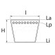Correa trapezoidal dentada avx13 - 1175 la