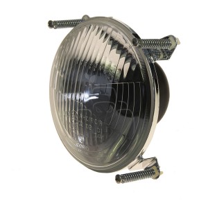 Faro optico del. - volante dcha - cristal curv. - ø 164 mm