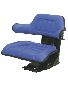 Asiento suspensión mecánica - piel sintética azul