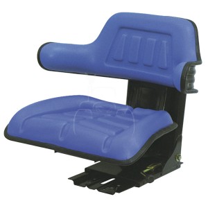 Asiento suspensión mecánica - piel sintética azul