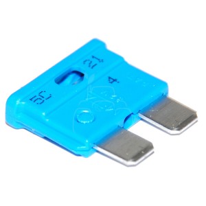 Fusible clavijas planas est. 15a - azul - 25 pzas