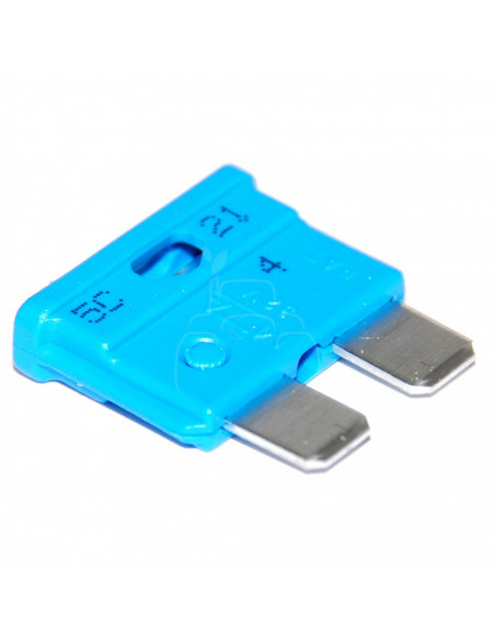 Fusible clavijas planas est. 15a - azul - 25 pzas