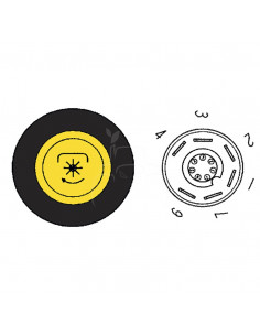 Botón pulsador toma de fuerza - 4 terminales