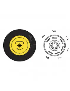 Botón pulsador toma de fuerza - 4 terminales