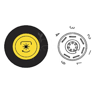 Botón pulsador toma de fuerza - 4 terminales