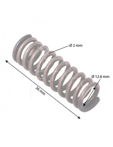 Muelle de válvula ø 12.6 x 36 x 2 mm