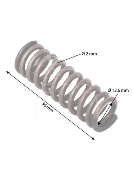 Muelle de válvula ø 12.6 x 36 x 2 mm