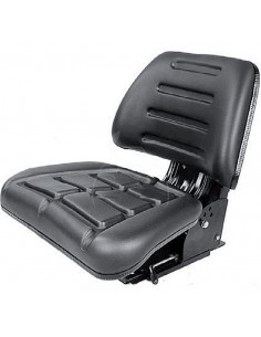 Asiento suspensión mecánica - piel sintética color negro