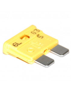 Fusible clavijas planas est. 20a - amarillo - 25 pzas