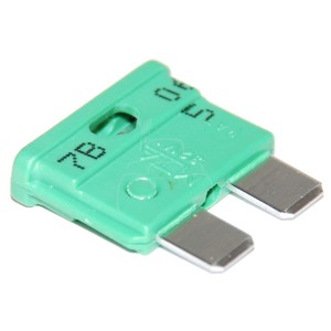 Fusible clavijas planas est. 30a - verde - 25 pzas