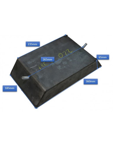 Taco de goma frontal priamidal 310x180x65