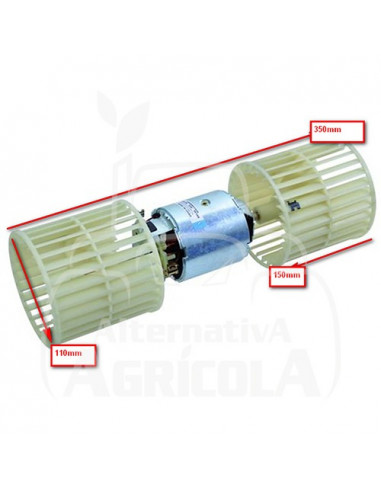 Motor del ventilador doble 12 v - 2 hilos