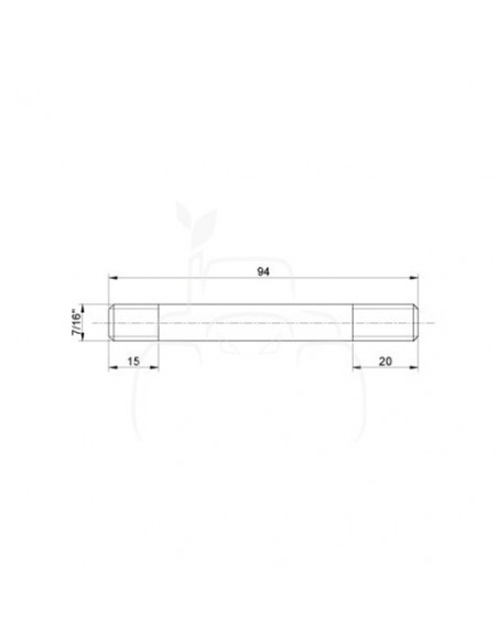 Espárrago l 94 mm - 7/16'' unf