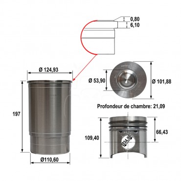 Kit cilindro ø 102 mm
