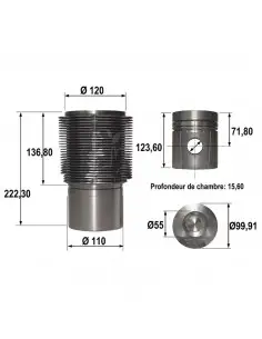 Juego de camisas para pistón ø 100 mm