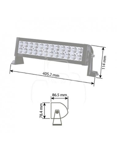 Barra de 24 leds - 72w - 5760 lumenes - largo: 42 cmts 5760 lumen - combo