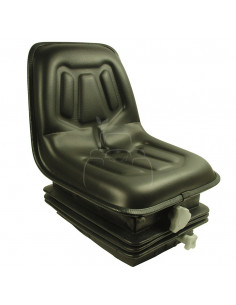 Asiento suspensión mecánica - piel sintética color negro