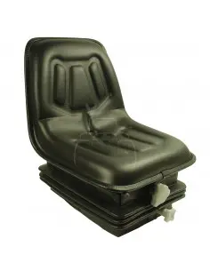 Asiento suspensión mecánica - piel sintética color negro